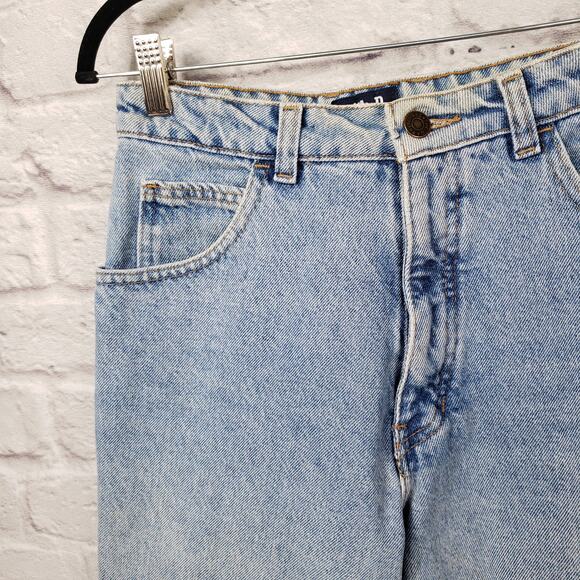 Vintage GAP High Waisted Tapered Leg Mom Jeans Light Wash Cotton Grunge Sz 9/10 - Picture 6 of 14